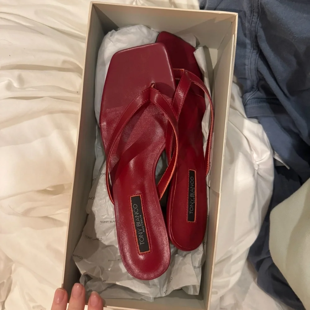 Tony Bianco Burgundy Sandals - Picture 3 of 3